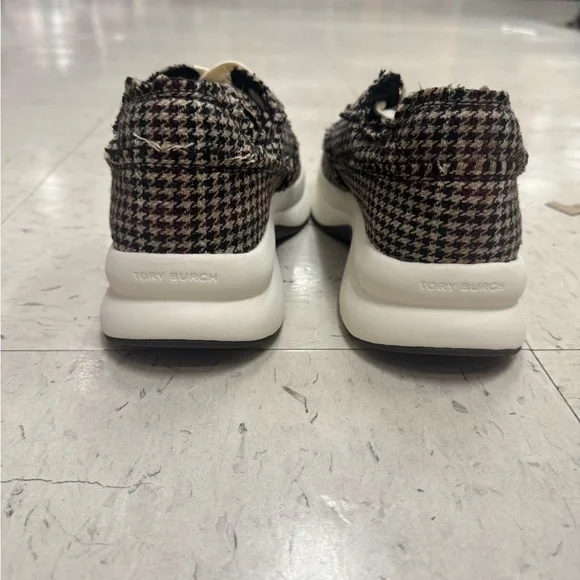 Tory Burch Houndstooth Sneakers - Black, White, and Brown - Picture 9 of 15